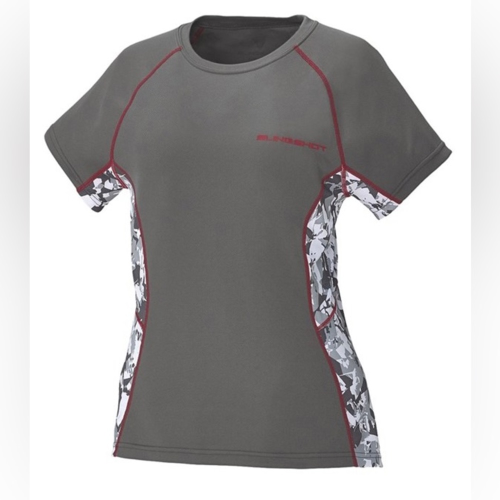 Polaris Slingshot Motorcycle Women's Shirt Cooling Gray White Red New with Tag